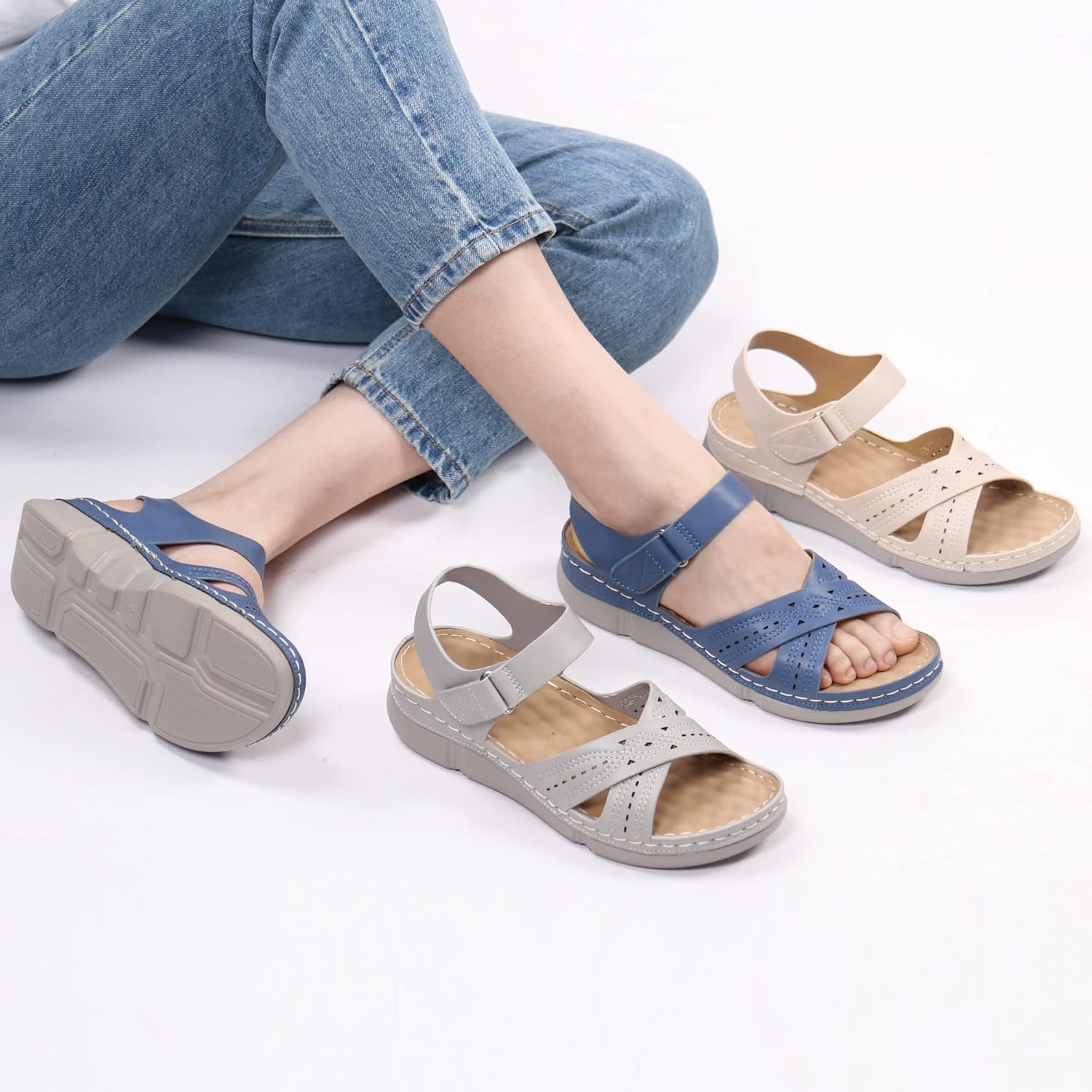 Sandalias ortopédicas Ortho+rest para mujer, cómodas, con soporte