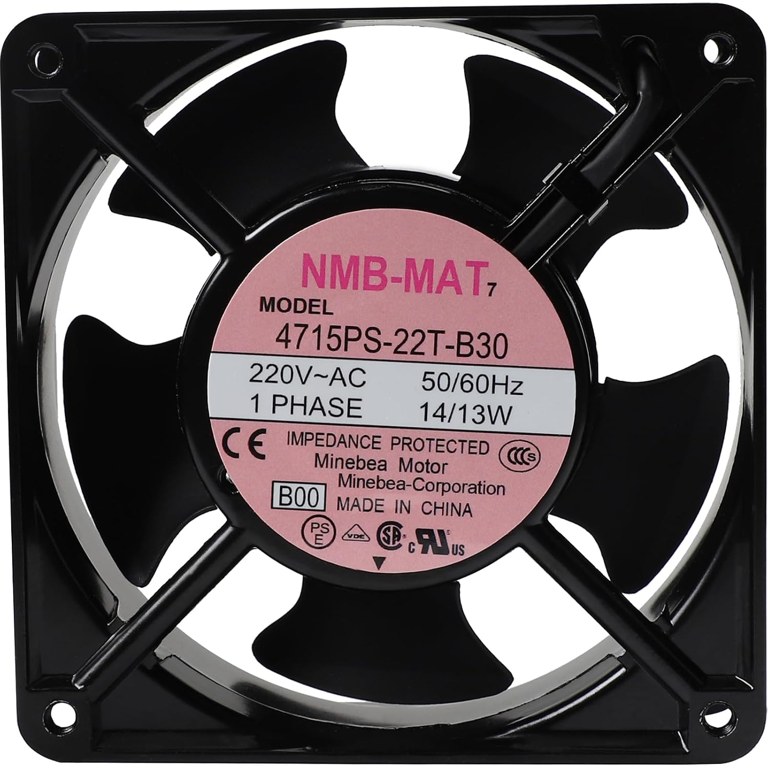 4715PS-22T-B30 Cooling Fan 120×120×38mm AC 220V 14/13W 50/60Hz 12038 | 1 Phase Aluminum Frame Pure Copper Motor ball bearing Cooling Fan