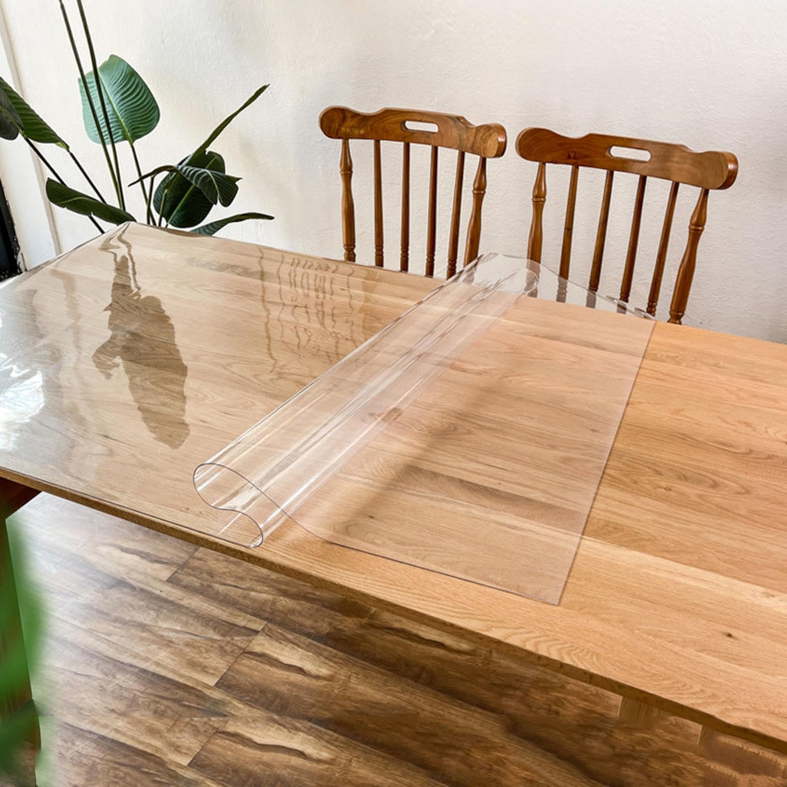 Sous-main de bureau en PVC transparent imperméable pour la maison et le bureau, tapis de table en tissu doux transparent personnalisable, 70 x 100 cm, 2 mm d'épaisseur