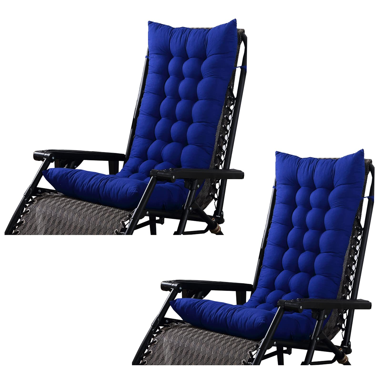Coussin de chaise de jardin épais pour soulager le dos bleu x2