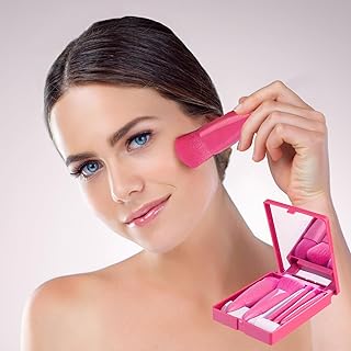 Juego de brochas de maquillaje de viaje con 5...