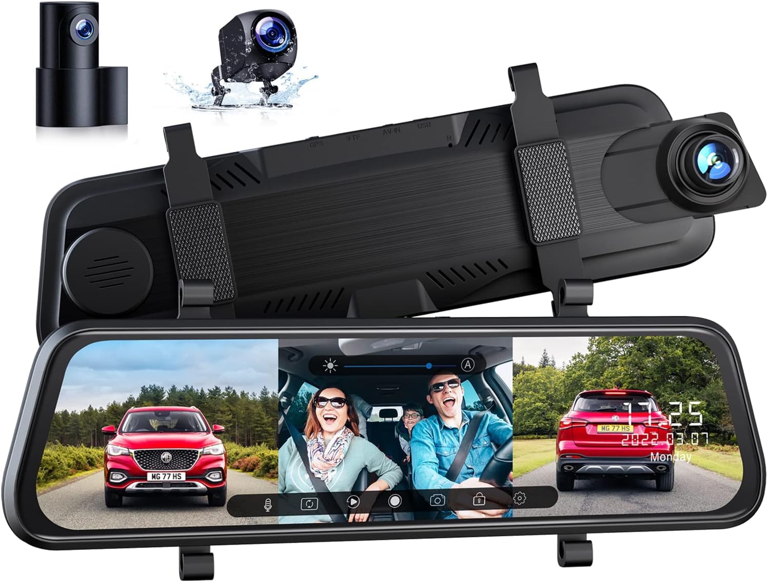 AUTO SNAP Dual Dash cam 10 Inch IPS Touch Screen Front Rear Reverse Camera Night Vision 3WAY DVR Rear View Loop Recording G-Sensor Parking-image-45