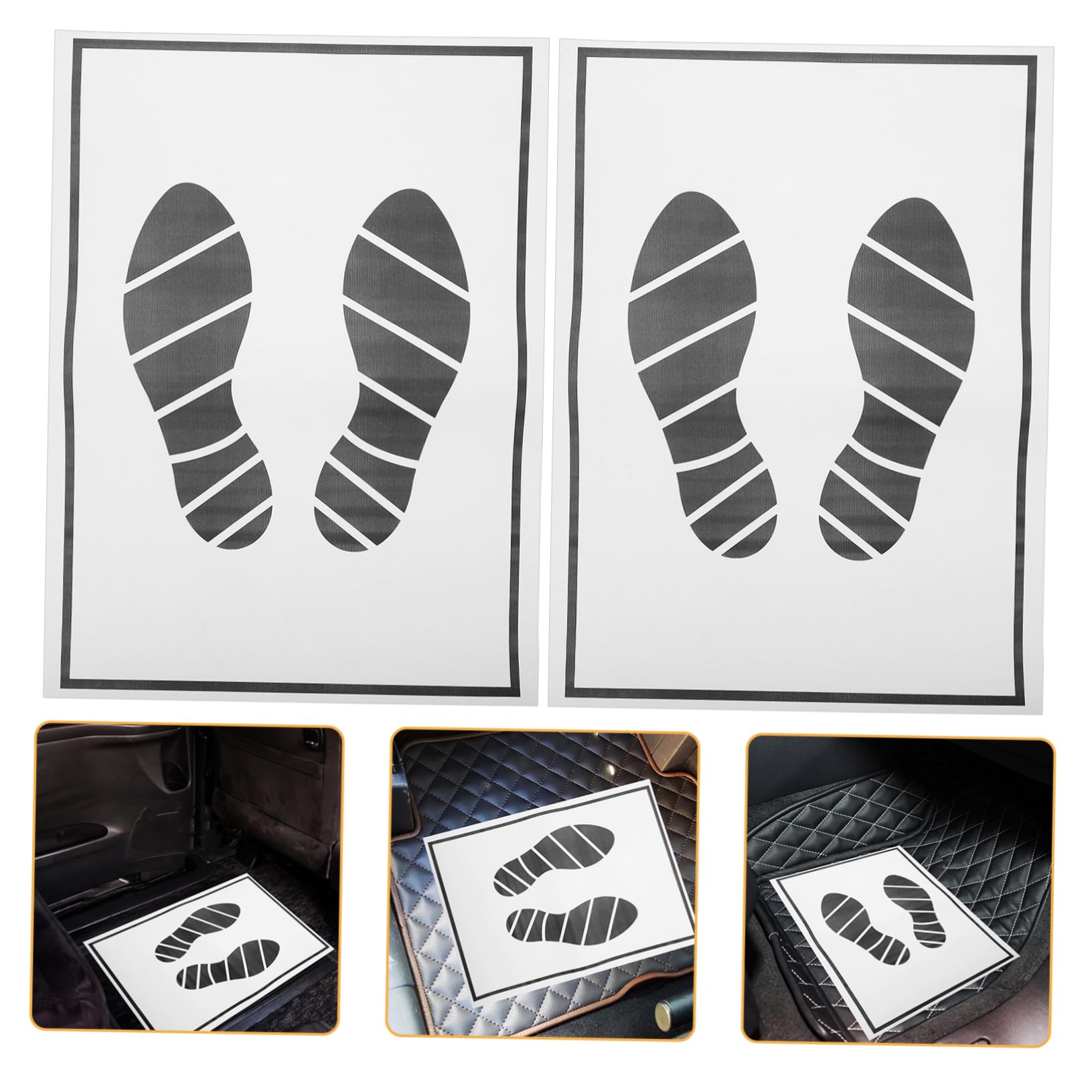 25 pcs Floor Paper car Foot mats Disposable car mats Waterproof Carpet — view 3