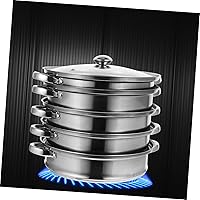 Vista 8 de Angoily Comida de verduras asiáticas olla grande olla de sopa grande ollas ollas juegos de ollas para cocinar accesorios de cocina olla