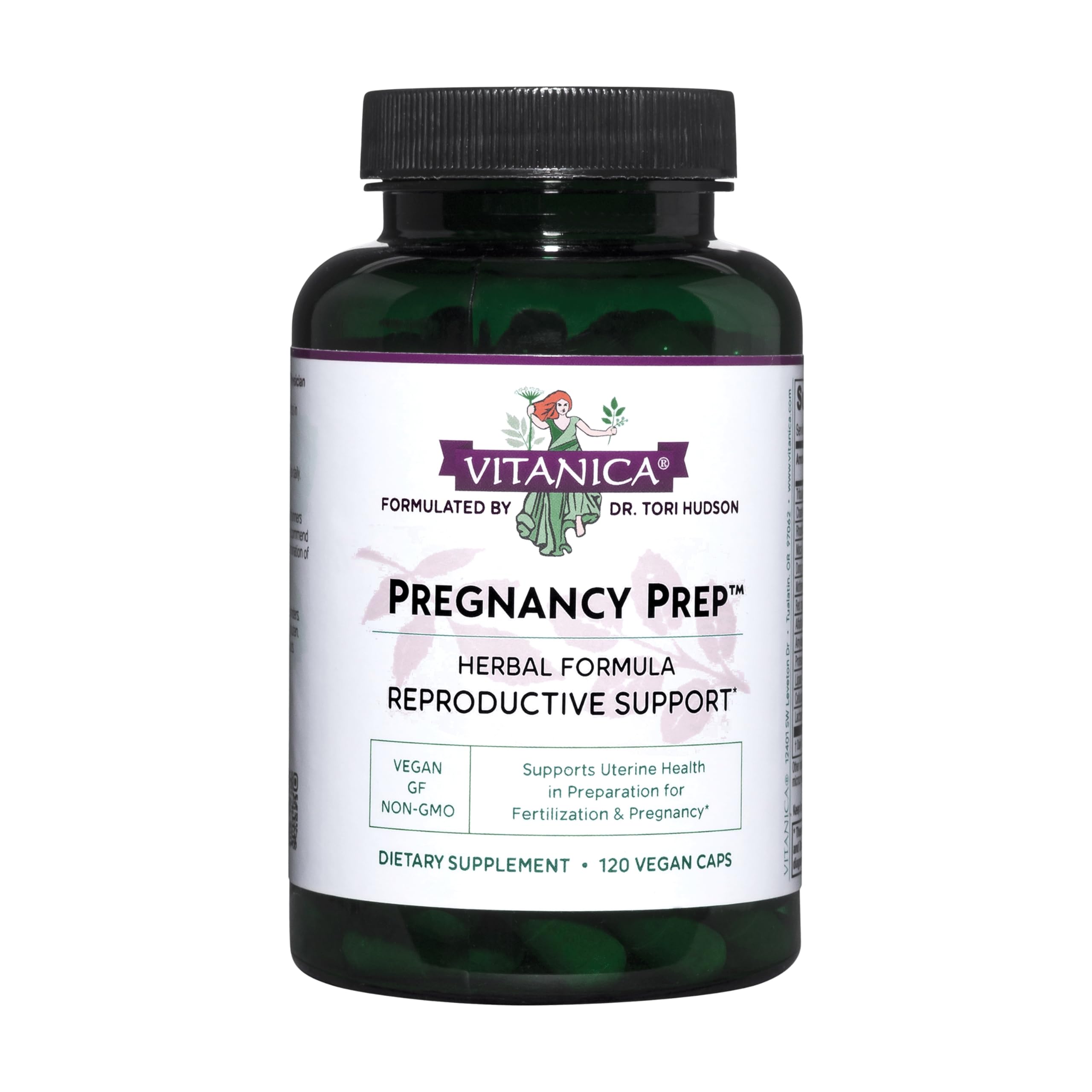 VitanicaPregnancy Prep, Reproductive System Support, Vegan, 120 Capsules