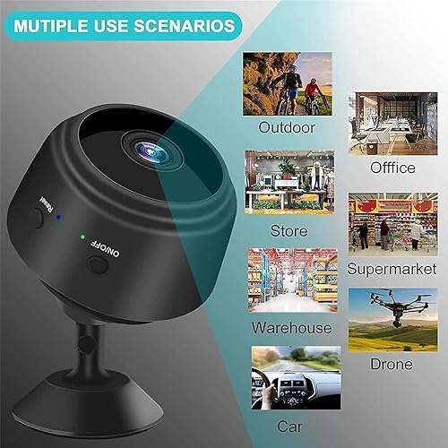 Miniatura 5 de Mini cámara de seguridad magnética, mini cámara oculta de espía, HD 1080p portátil pequeña cámara de niñera con visión nocturna, para el hogar,