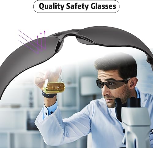 Miniatura 4 de Salfboy Anteojos de seguridad para hombres y mujeres, ANSI Z87.1, gafas de seguridad a granel con protección UV, resistentes a los arañazos