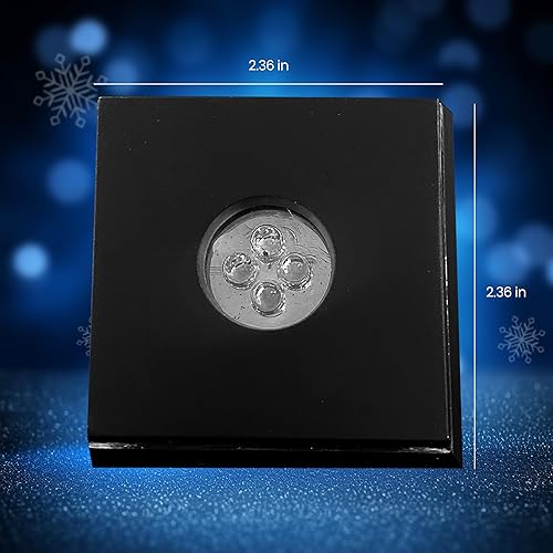 Miniatura 3 de THE 3D CRYSTAL Base iluminada con luz LED para arte de vidrio, pantalla de cristal, base acrílica iluminada, jarrones de vidrio para soporte de