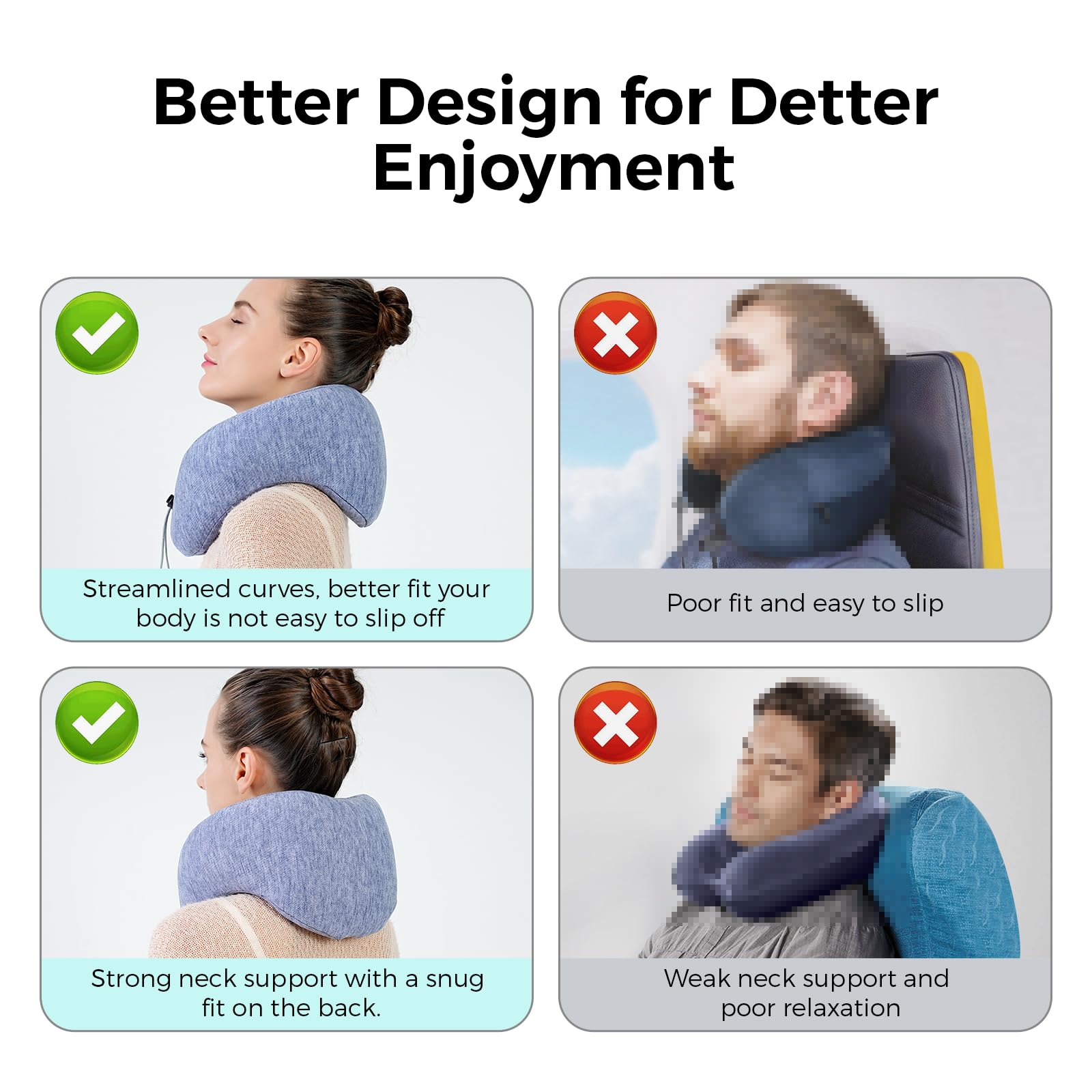 eemol Neck Pillow Airplane Supports Your Head 360 Degrees,Travel Pillows Helps You Get Quality Sleep on Long Flight (2)