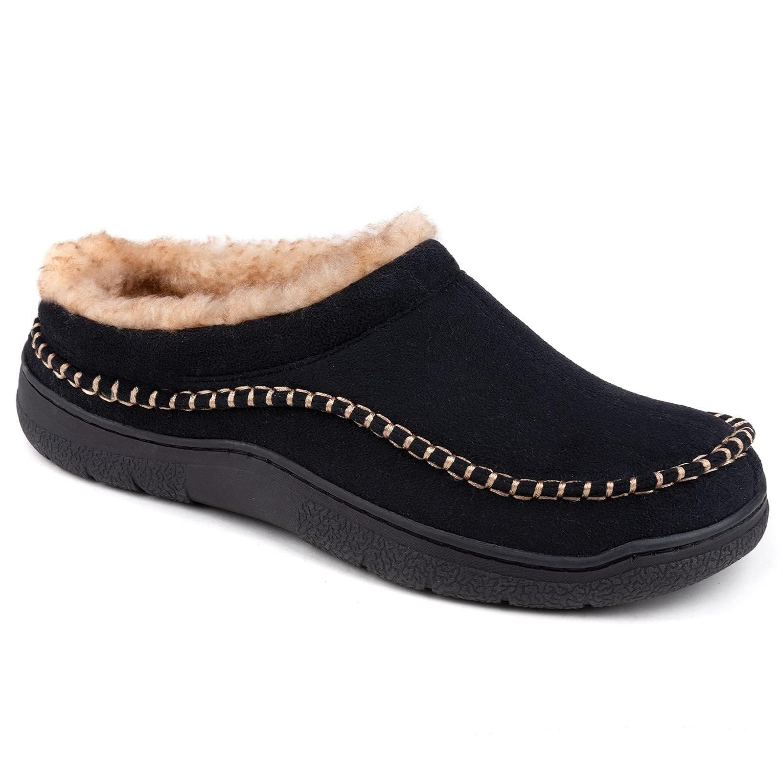 Generisch 2026 Chaussons pour homme en mousse à mémoire de forme avec semelle antidérapante