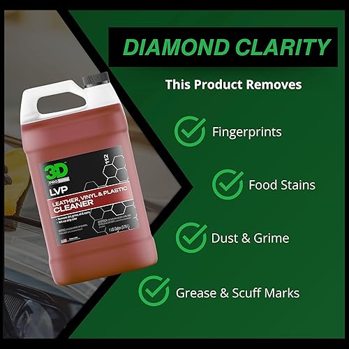Miniatura 4 de 3D LVP - Limpiador de interiores elimina la suciedad la suciedad la grasa el aceite y las manchas del cuero vinilo y plástico ideal para asientos