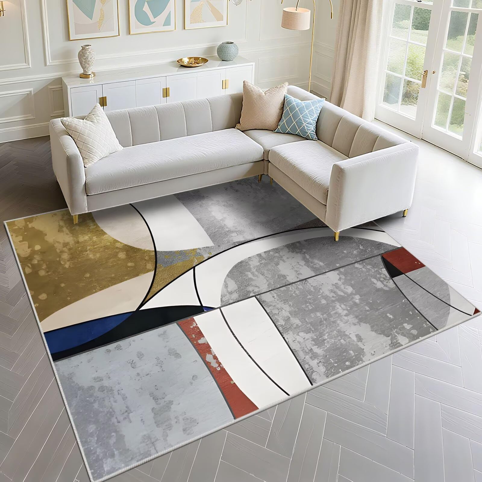 Tapis antiderapant grand format gris pour sublimer votre couloir de salon