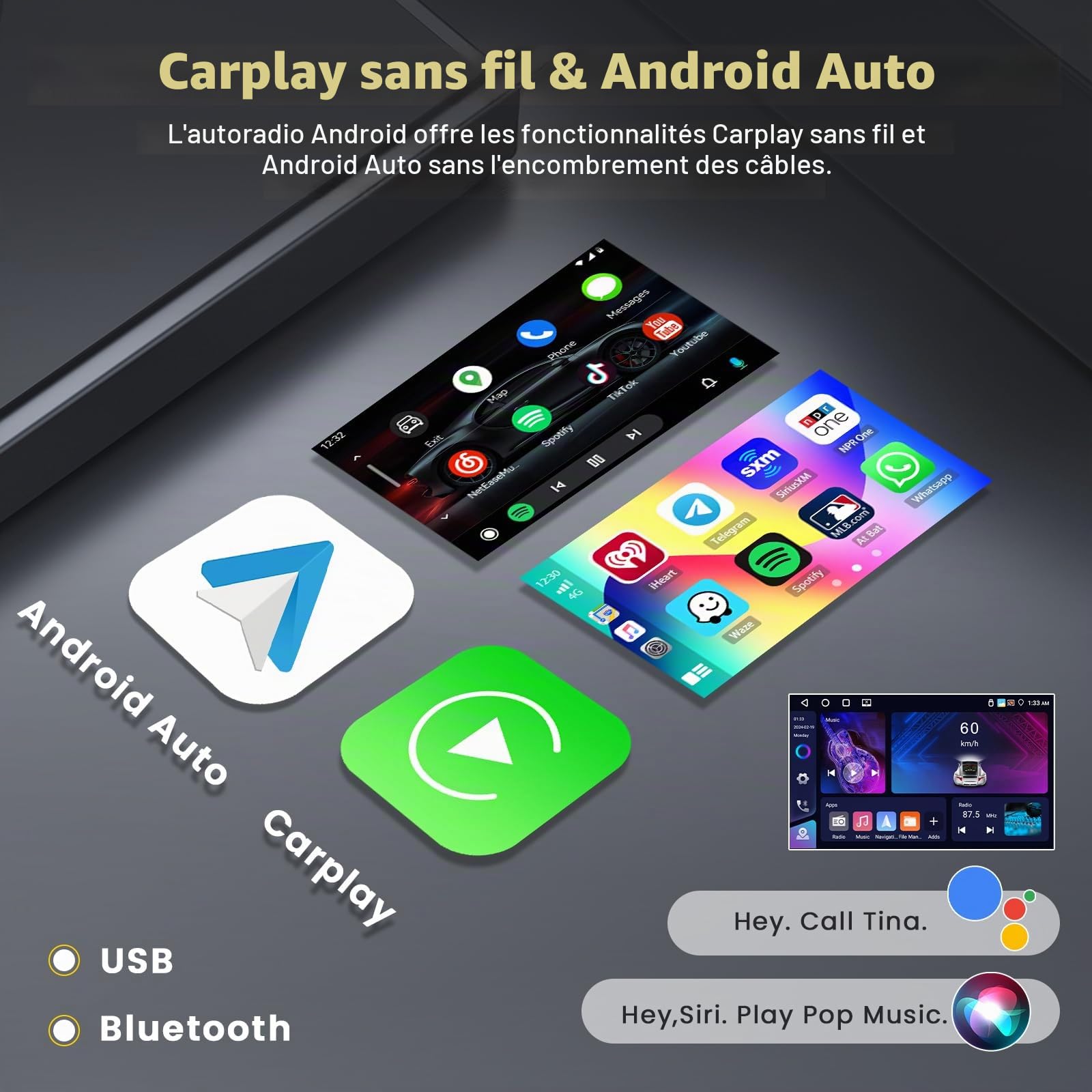 Inefala 4+64G Autoradio Android 15 pour Nissan Qashqai 2006-2016