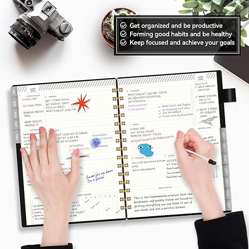 Miniatura 2 de Agenda 2024, 2024 semanal y mensual, enero 2024 a diciembre 2024, agenda AIMPEAK con pestañas, bolsillo, bucle para bolígrafo, cubierta impermeable