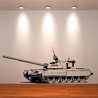 DEPÓSITO EJÉRCITO Dormitorio DE NIÑOS Adhesivos DE Pared Adhesivos MURALES Pegatinas Plantillas - Marrón Mate, Mediana