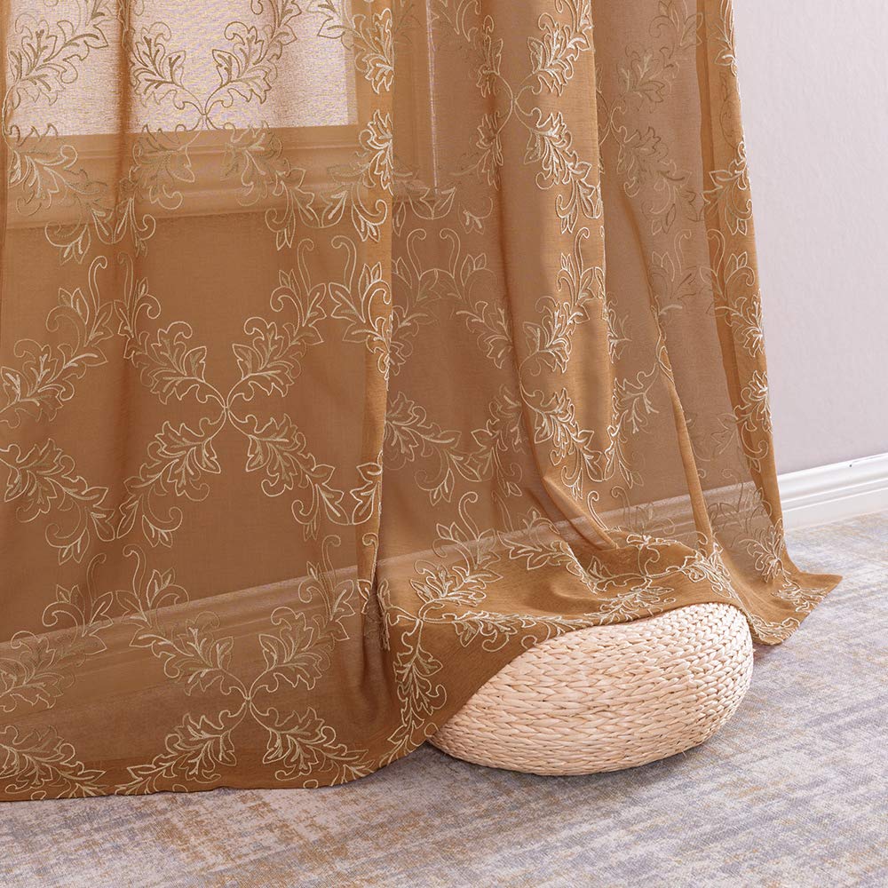 Brick Red Sheer Curtains Curtains & Drapes