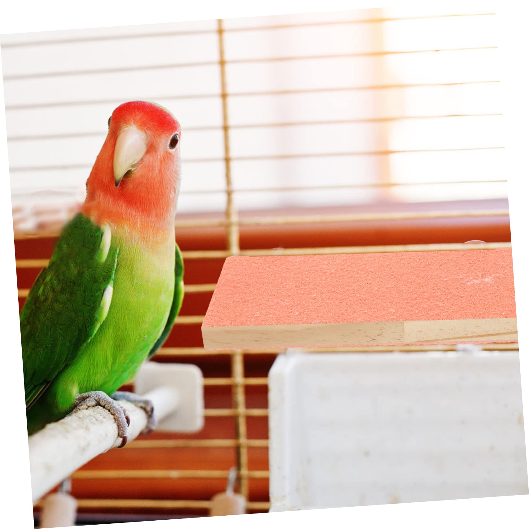 BESPORTBLE 2Pcs Rectangular Bird Platforms for Parrots Wooden Stands for Birds for Cages for Parakeets and Cockatoos