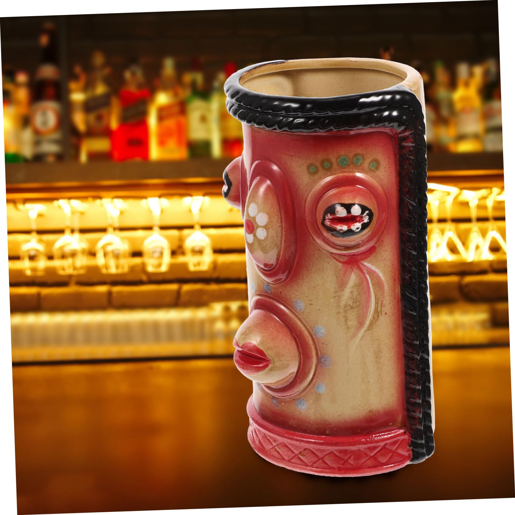 Cabilock 2 Piezas taza tiki juice cup vasitos para postres vasos de vino tea mug vasos vino copa para vino vasos tiki de porcelana copa de coctel copa de vino decorativa gafas tiki cerámica