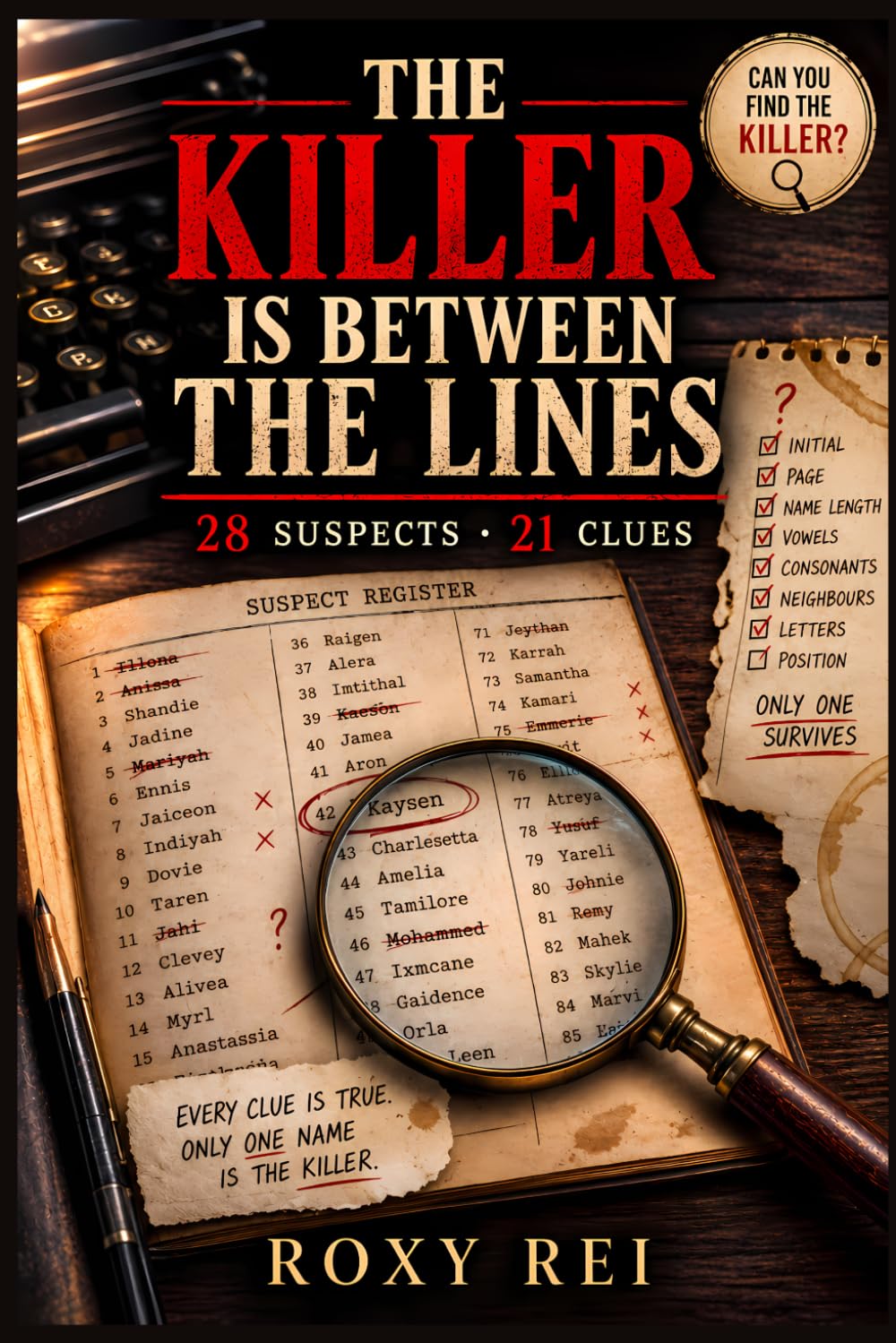The Killer is Between the Lines: A Pure Deductive Logic Mystery Game: Eliminate the Suspects, Find the Killer
