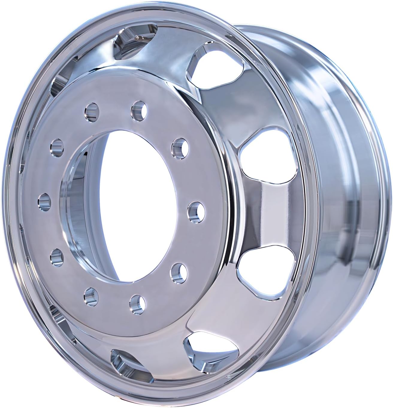 UNIRACING 22.5" x 8.25" for Truck and Bus Wheels Forged Aluminum Kenworth Style Rims 10 holes - 2 Pack