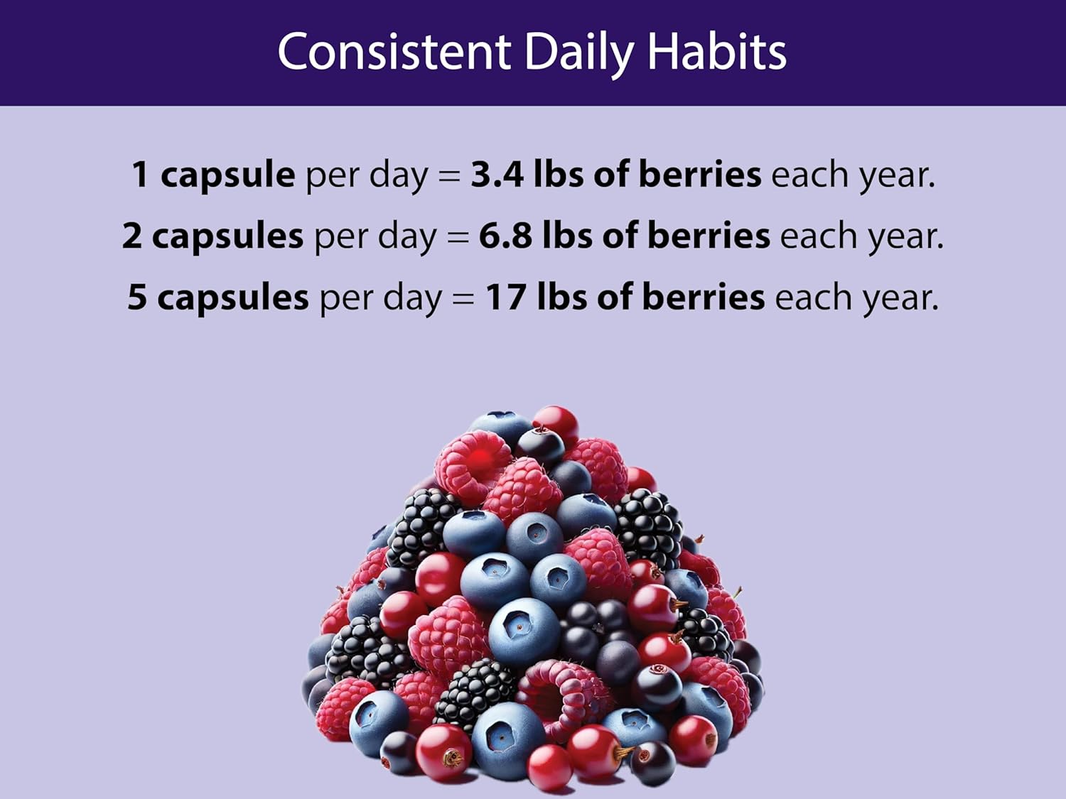 KOYAH - Organic Berry Blend Capsules – Antioxidants & Polyphenols - 600 mg - Freeze-Dried (7.1x Concentrated) - Vegan, Non-GMO, Allergen-Free, Gluten-Free, 100% Whole-Berry - 60 Capsules - Image 5