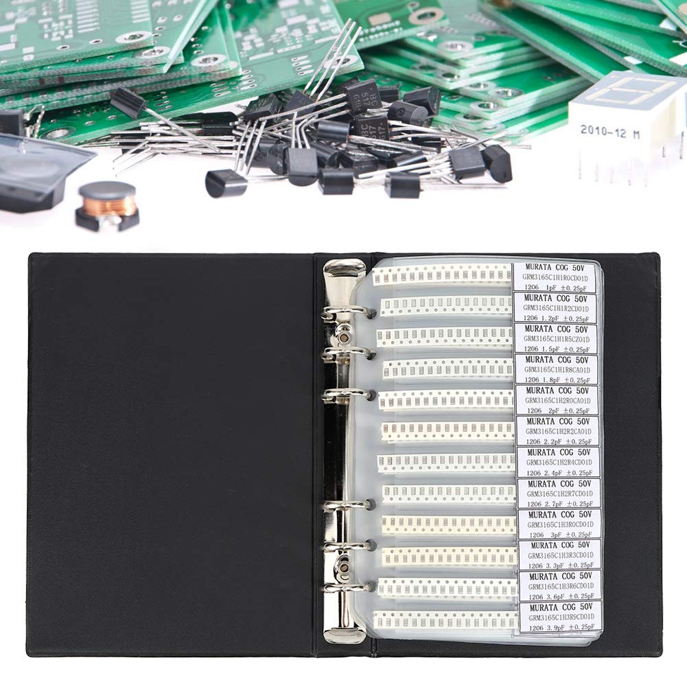 Libro campioni serie 1206, kit di assortimento di condensatori da 80 valori, libro campioni di componenti elettronici per prototipazione elettronica
