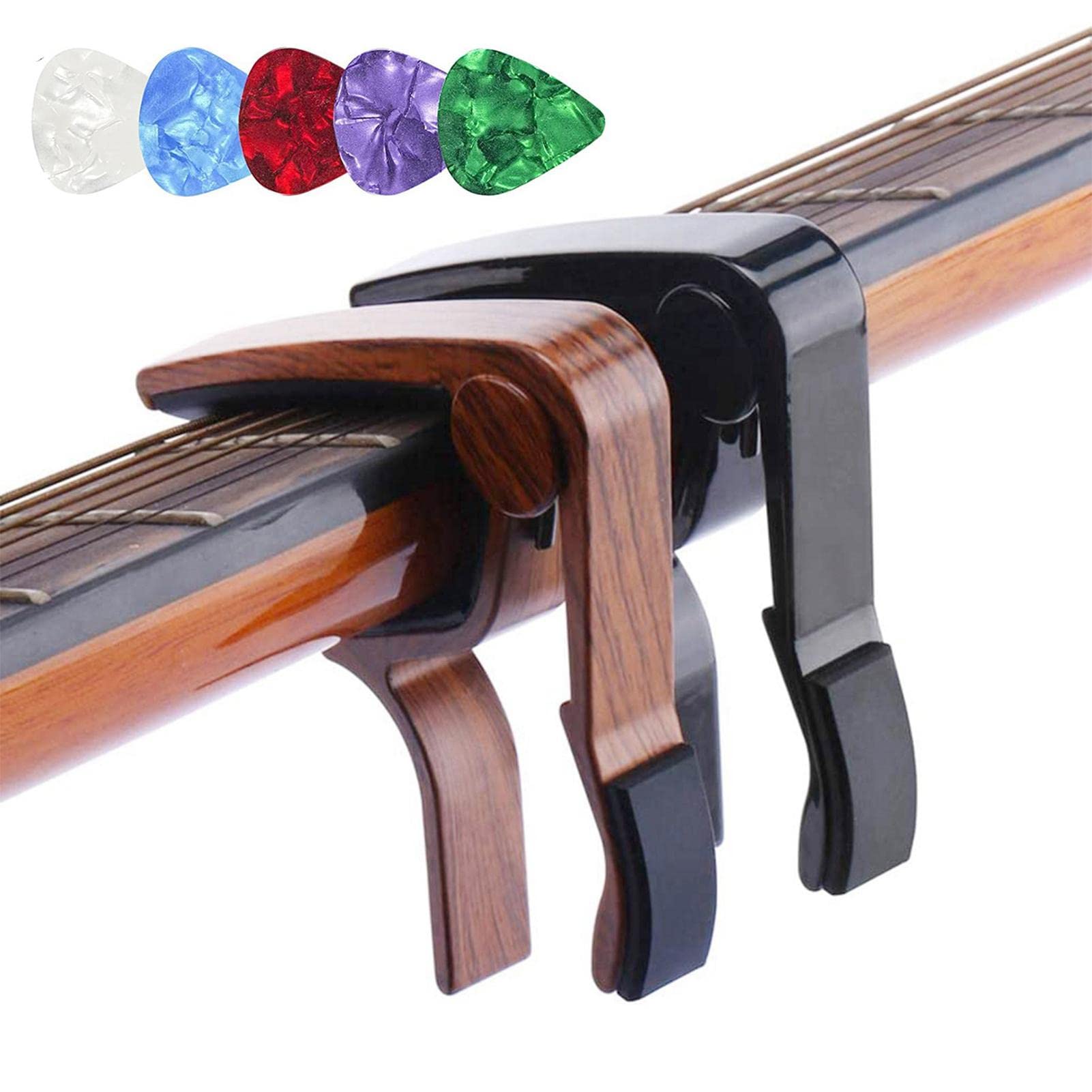 Capotasto per chitarra elettrica, 2 capotasti per chitarra elettrica, capotasto per chitarra elettrica e 5 plettri | elettrica, capotasto per chitarra elettrica e 5 plettri