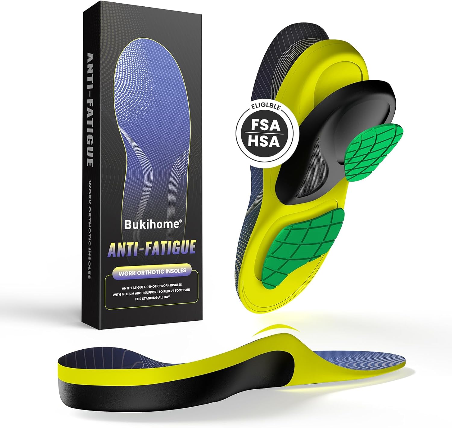 Achilles Tendonitis Insoles - Orthotic Heel Cups & Heel Cushion Inserts for Flat Feet, Achilles Tendinitis, Heel Pain Relief Shock Absorbing Insoles-M-M: 7.5-9 | W: 8.5-10