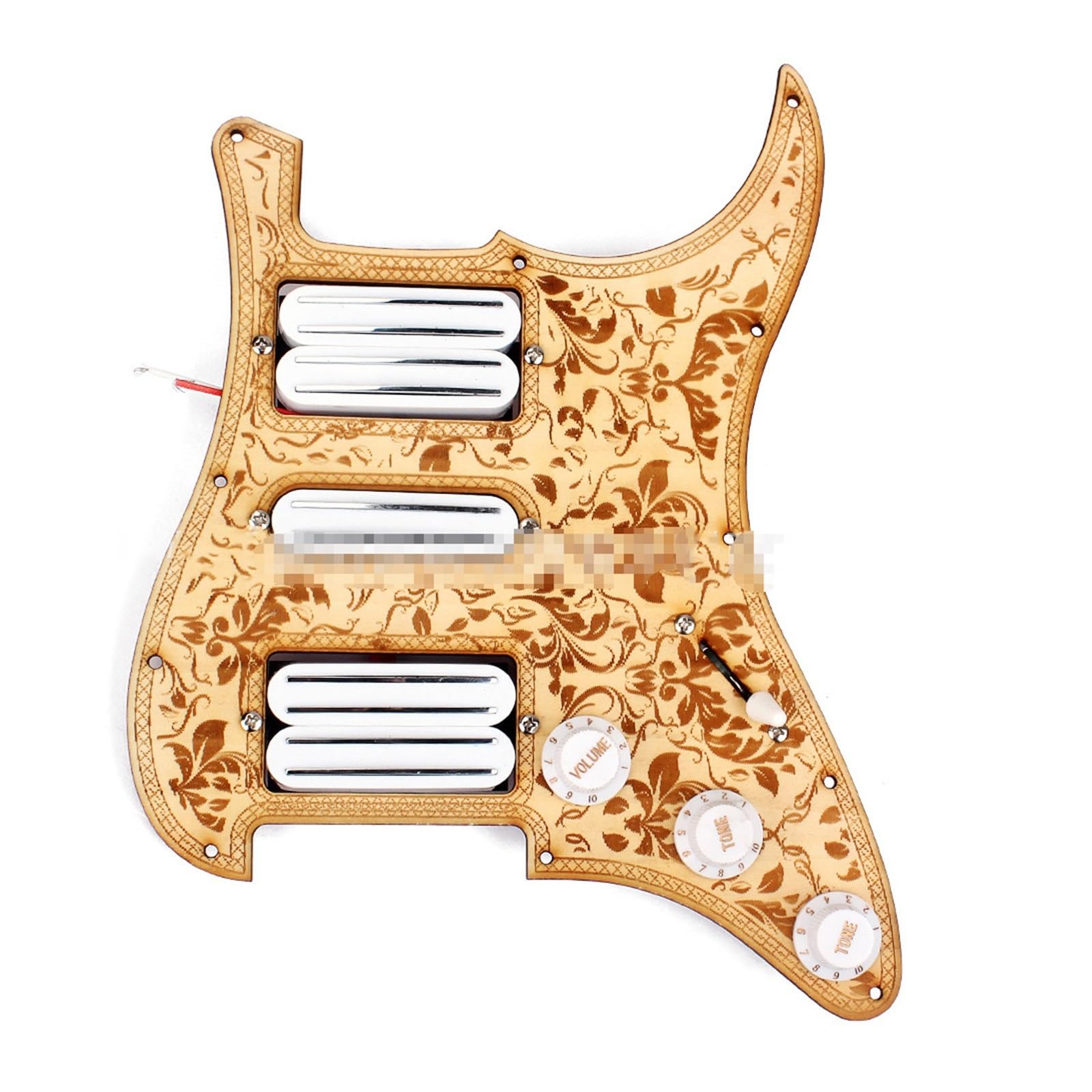 Protección de Carga precableada Accesorios para Instrumentos Musicales Guitarra con Panel De Carga De Pastilla De Arce Doble Individual Doble Pista