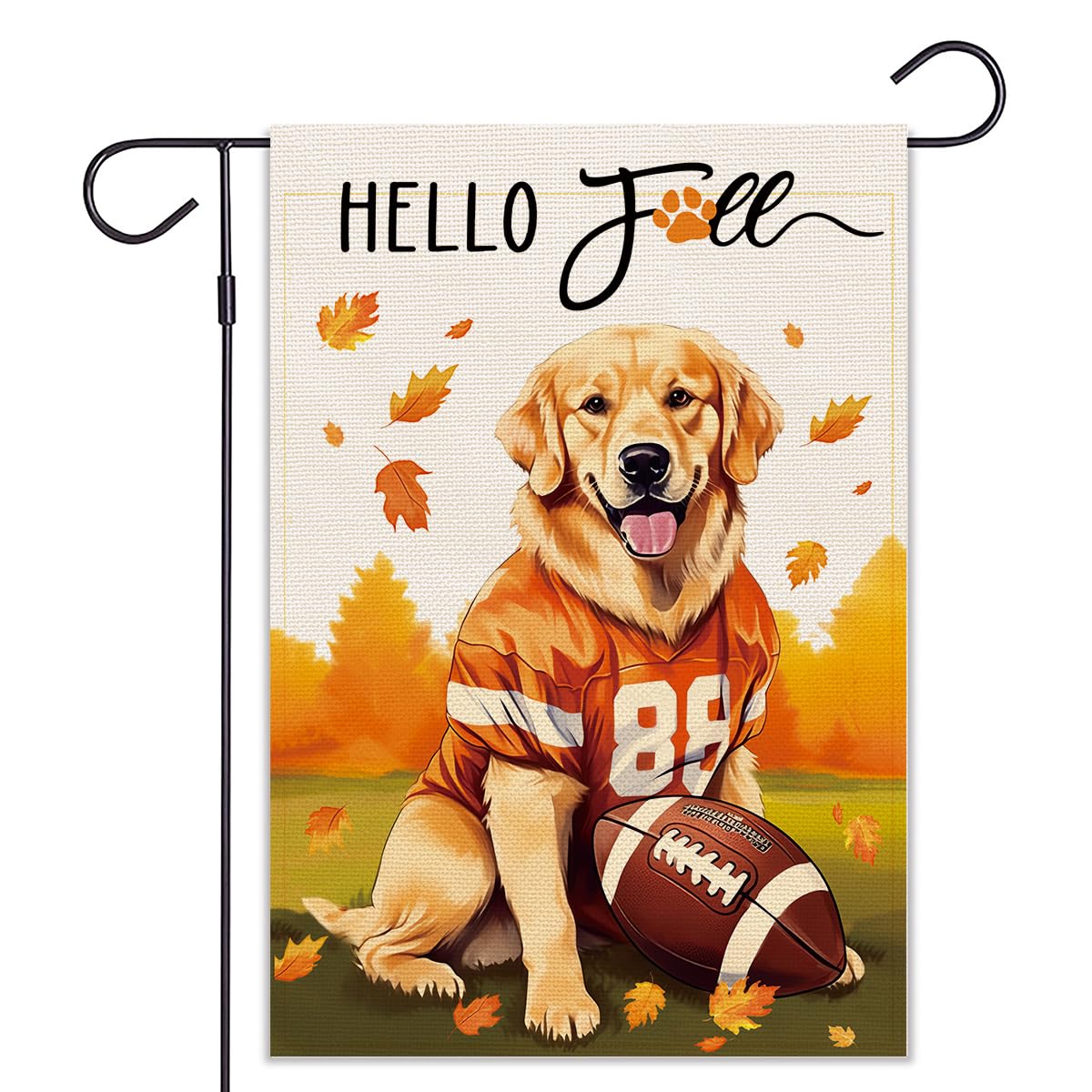 Drapeau De Jardin « Hello Winter » - Drapeau Décoratif Double Face