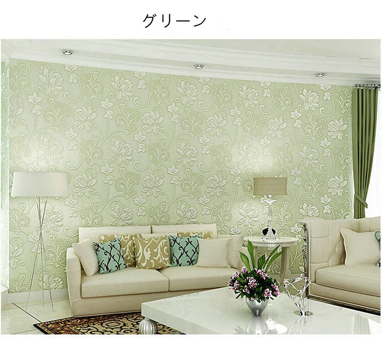 Amazon | 壁紙シール おしゃれ YUELIJIN 花柄 無地 部屋雰囲気