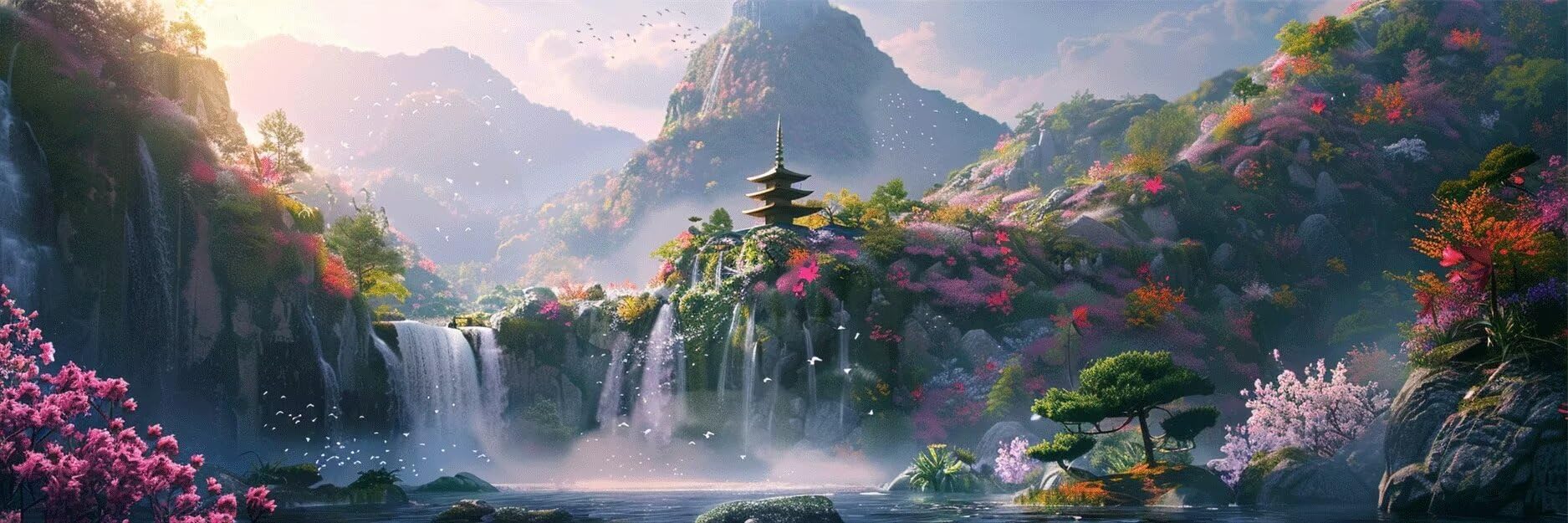 Broderie Diamant Grande Toile Paysage pour Décorer un Grand Mur