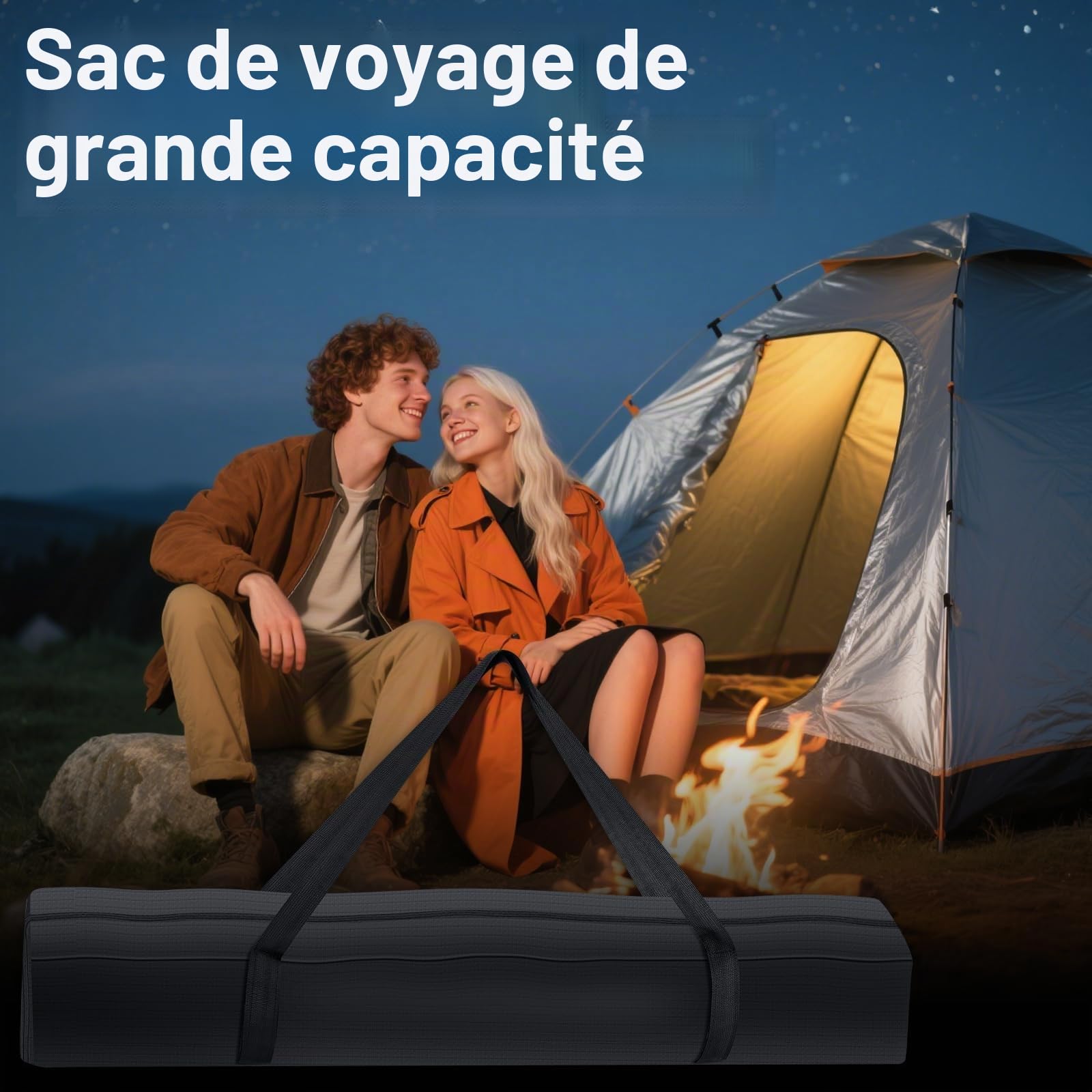 Zikenis Sac de Trépied 120×20 cm étanche pour Camping, Rangement Portable pour mât de Tente