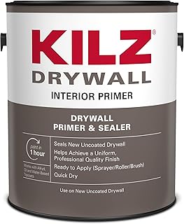 KILZ Drywall Primer & Sealer, Interior, Flat, White, 1 Gallon
