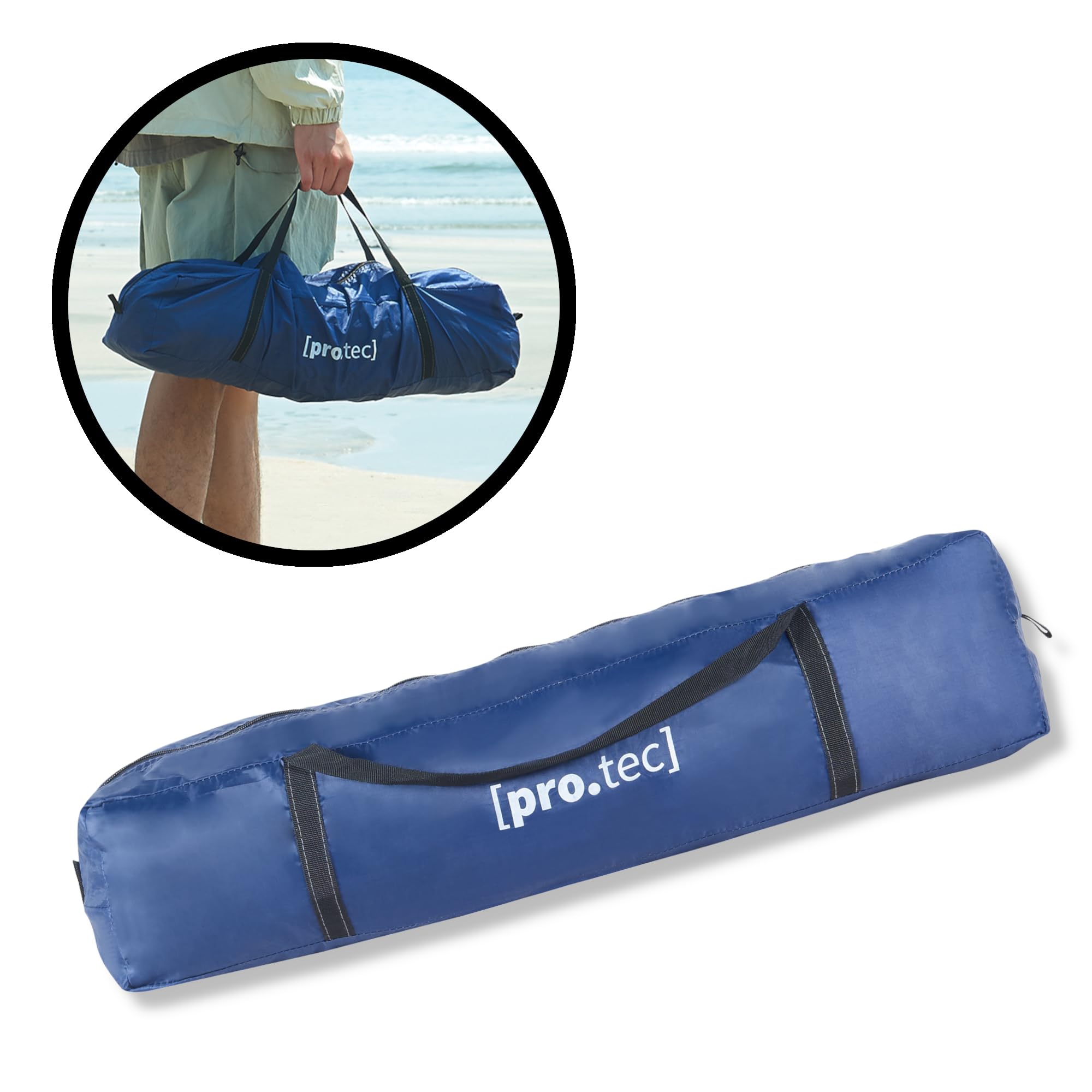 pro.tec Tenda da Campeggio a Forma di Cupola con Tettuccio Rimovibile Tenda per Escursioni e Festival per 2-3 Persone 213 x 213 x 130 cm - Vari Colori