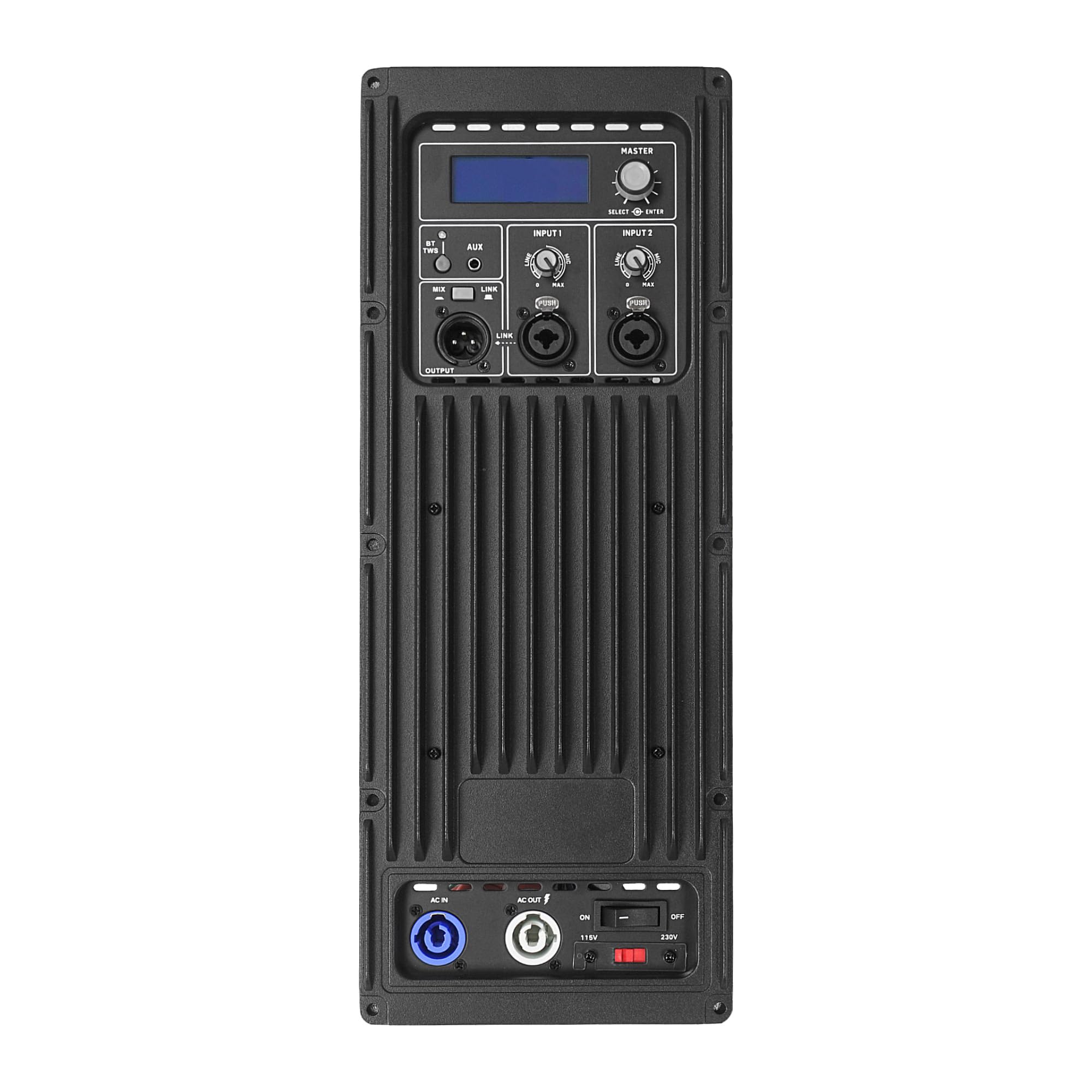 Sound Town Class-D Plate Amplifier 700W Continuous w/TWS Bluetooth, DSP for PA DJ Speaker Cabinets and Loudspeakers (STPA-G750DSP-V)