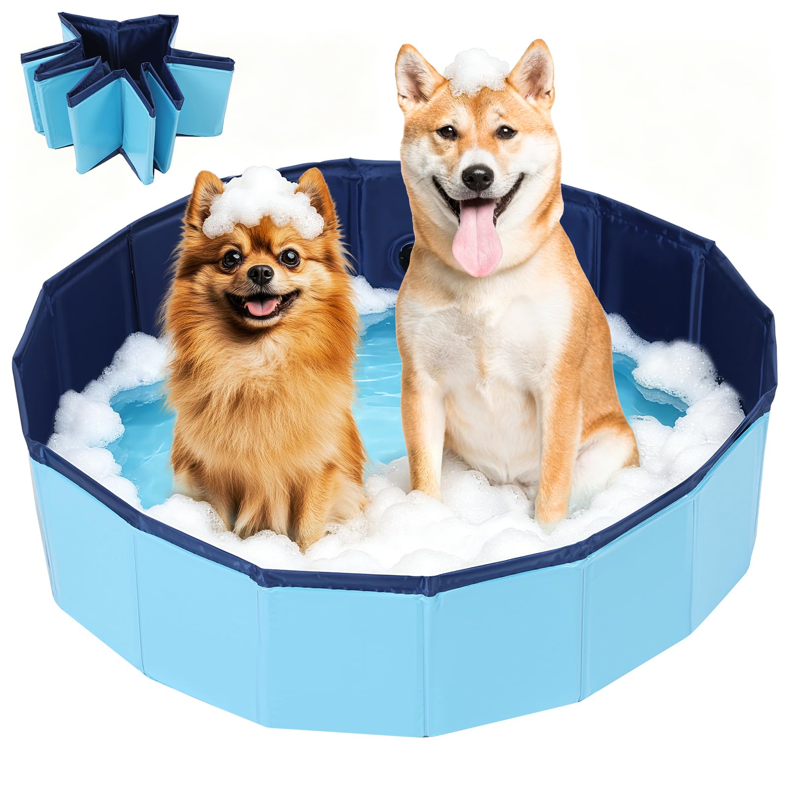 NATGAI 100 cm × 30 cm Foldable Dog Paddling Pool