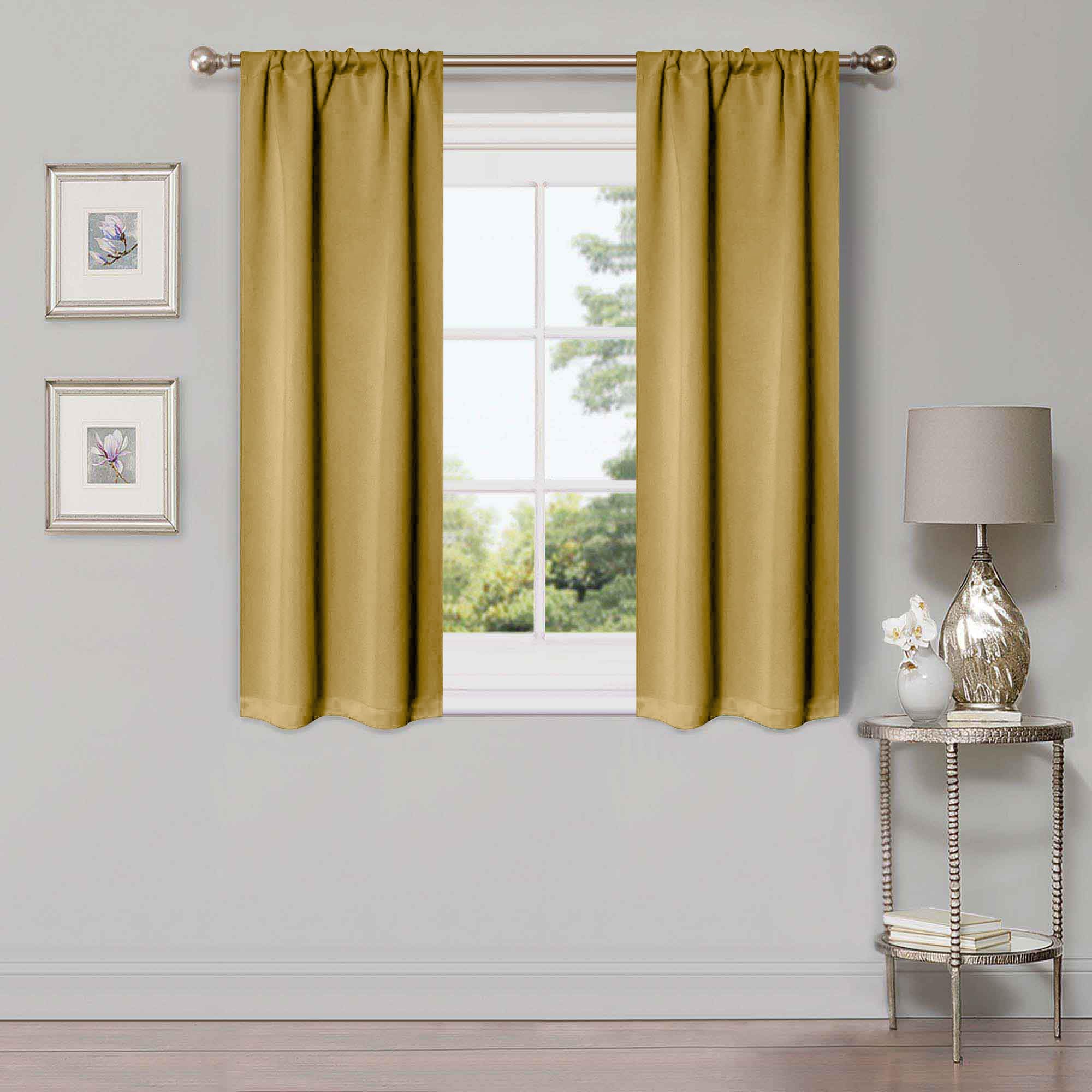 Superior Blackout Curtains, Room Darkening, Bedroom, Drapes, Kitchen, Living Room Window Accents, Sun Blocking, Thermal, 2 Pack, Solid Blackout