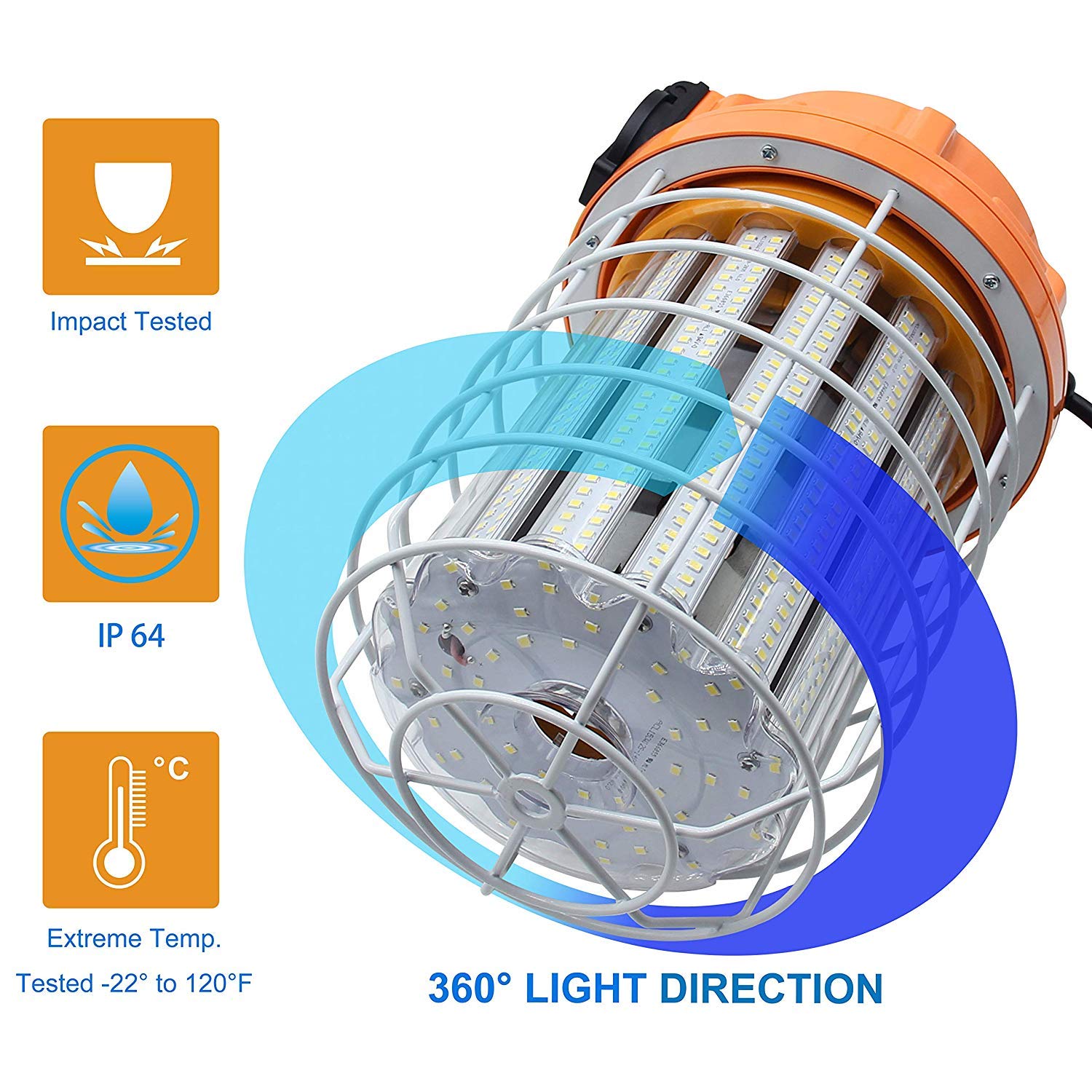洋書 Light Construction JC-LGL 60W LED Temporary Work Lights - Construction Lighting Temp