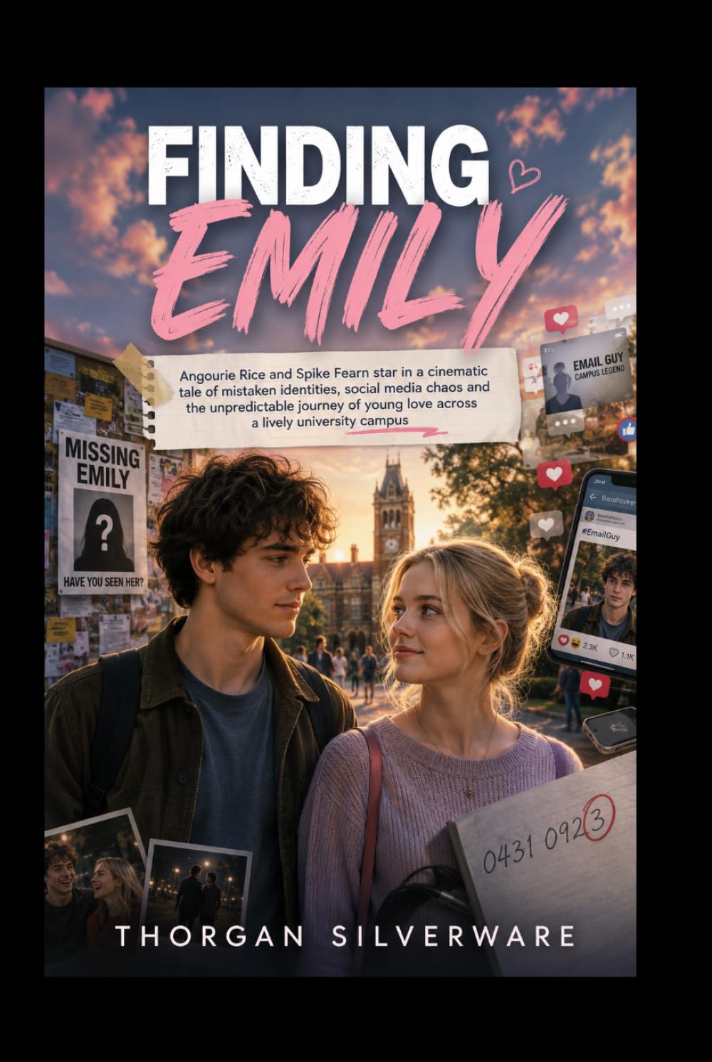 FINDING EMILY: Angourie Rice and Spike Fearn star in a cinematic tale of mistaken identities, social media chaos and the unpredictable journey of young love across a lively university campus