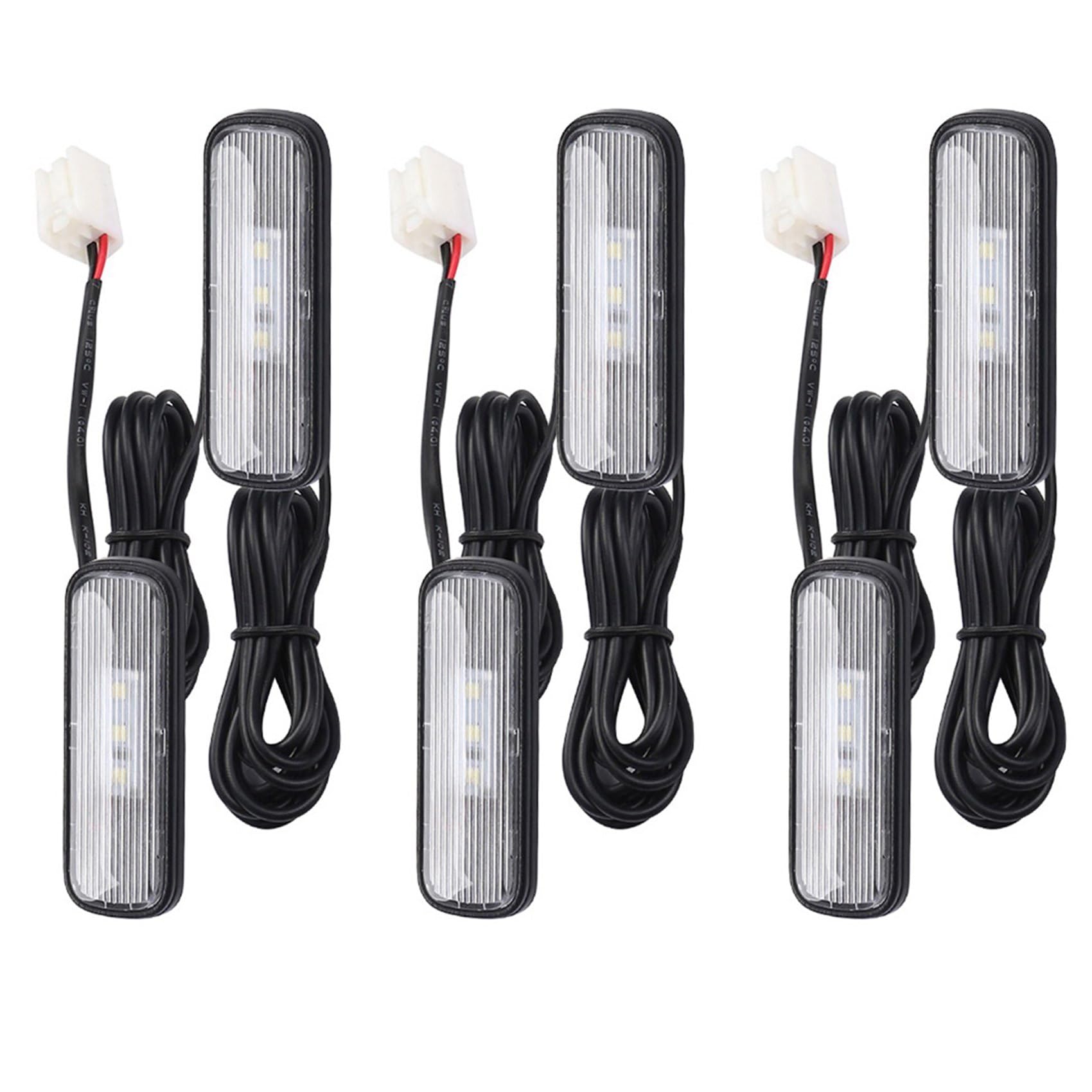 Luz de coche LED interior y lámpara de decoración para pies 6 uds 6