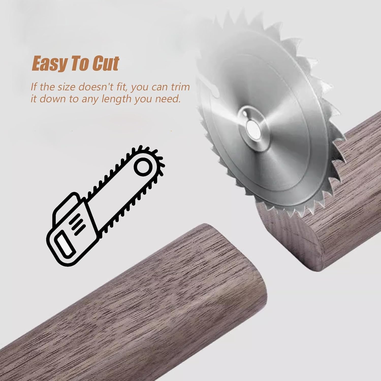 Wooden Oval Closet Rod Polished, Wardrobe Rod for Wardrobe Bathroom Curtain Clothing Store, 10-60 Inches Long Wardrobe Closet Rod with End Supports,Dark Wood Color-Length 45in/114.3cm