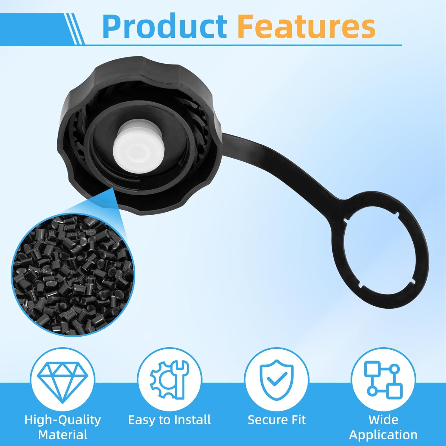 Fuel Tank Cap for Multiquip Mikasa MTX60, MTX70, MTX80 & MTX90, Rammer Fuel Tank Cover Replace Part Number #366350460