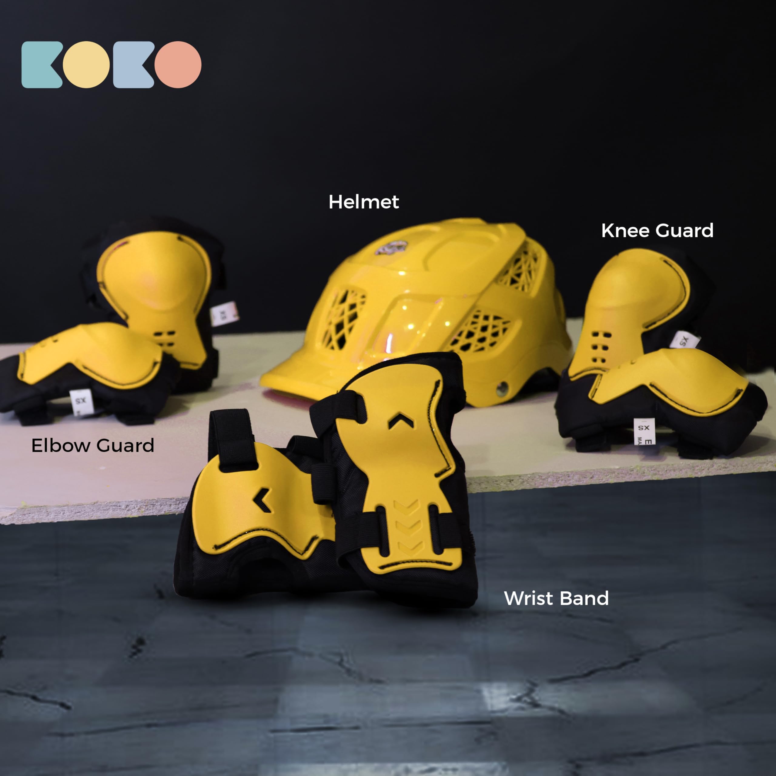Koko Dragon Kids Skating & Cycling Helmet | Protective Gear for Boys & Girls (Yellow, Medium 560 MM) 4