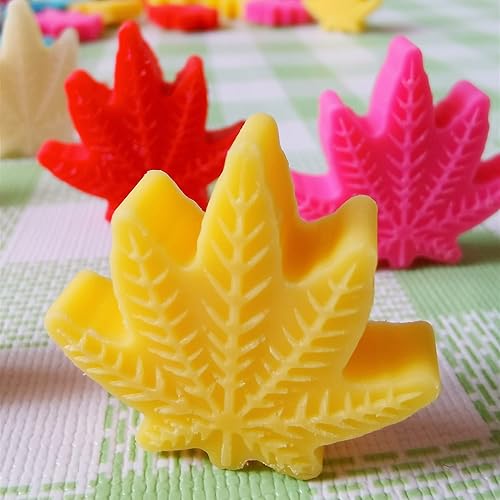 Miniatura 3 de Mini moldes de silicona de hojas y corazones para chocolate, gomitas, cera derretida, menta, 7.1 fl oz, 70 cavidades de hojas, 150 cavidades de