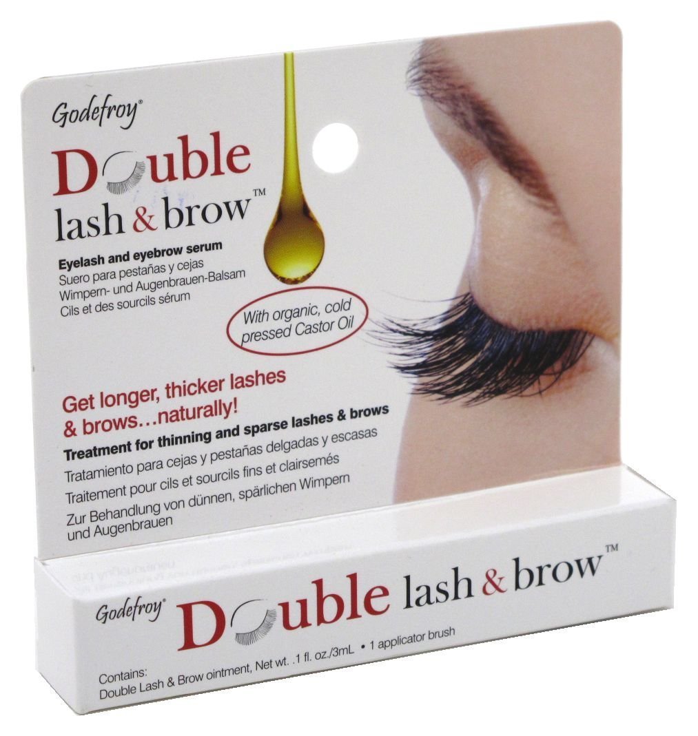 Godefroy Double Lash and Brow Treatment, for longer & thicker eyelash and eyebrows (3ml + applicator)