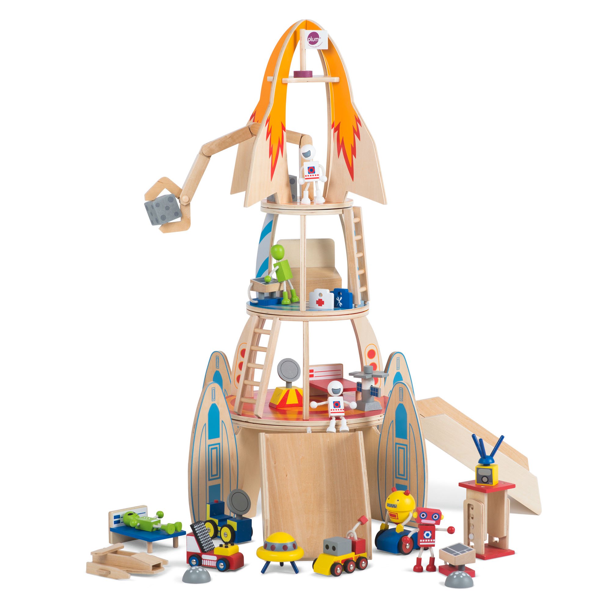Plum Super Space Rocket Wooden Play Set