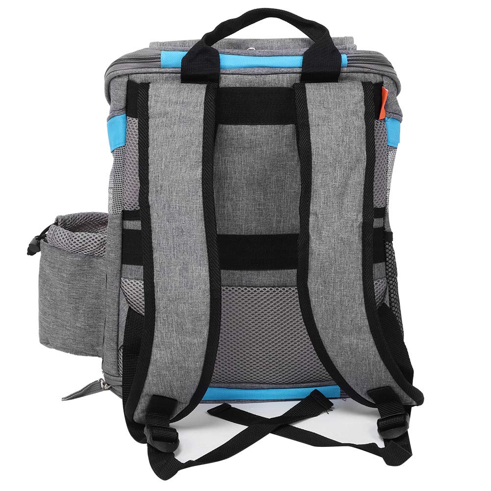 Zaino traspirante Zaino per animali domestici, borsa da viaggio per animali domestici Borsa pieghevole per animali, ecologica per cuccioli da viaggio all'aperto(Blue+grey)