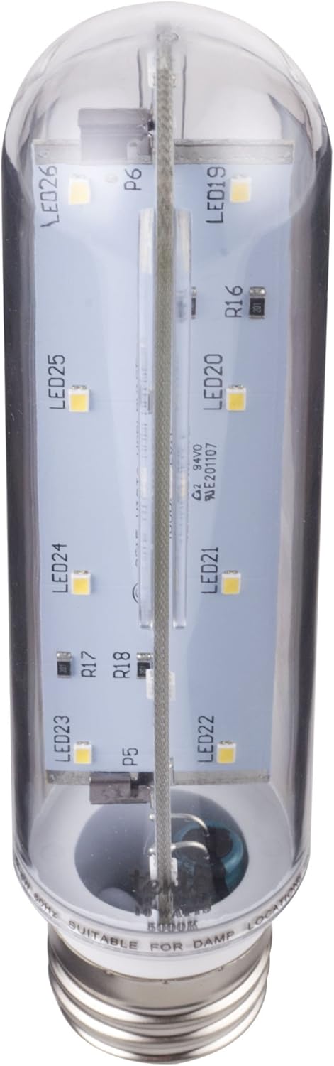 tento Lighting T10 LED Bulb 60W Clear Tubular, E26 Medium Base, Sub Zero Fridge and Freezer Lightbulb Replacement Aquarium UL Listed Energy Star Piano Long E26 Refrigerator Bulb (5000k)