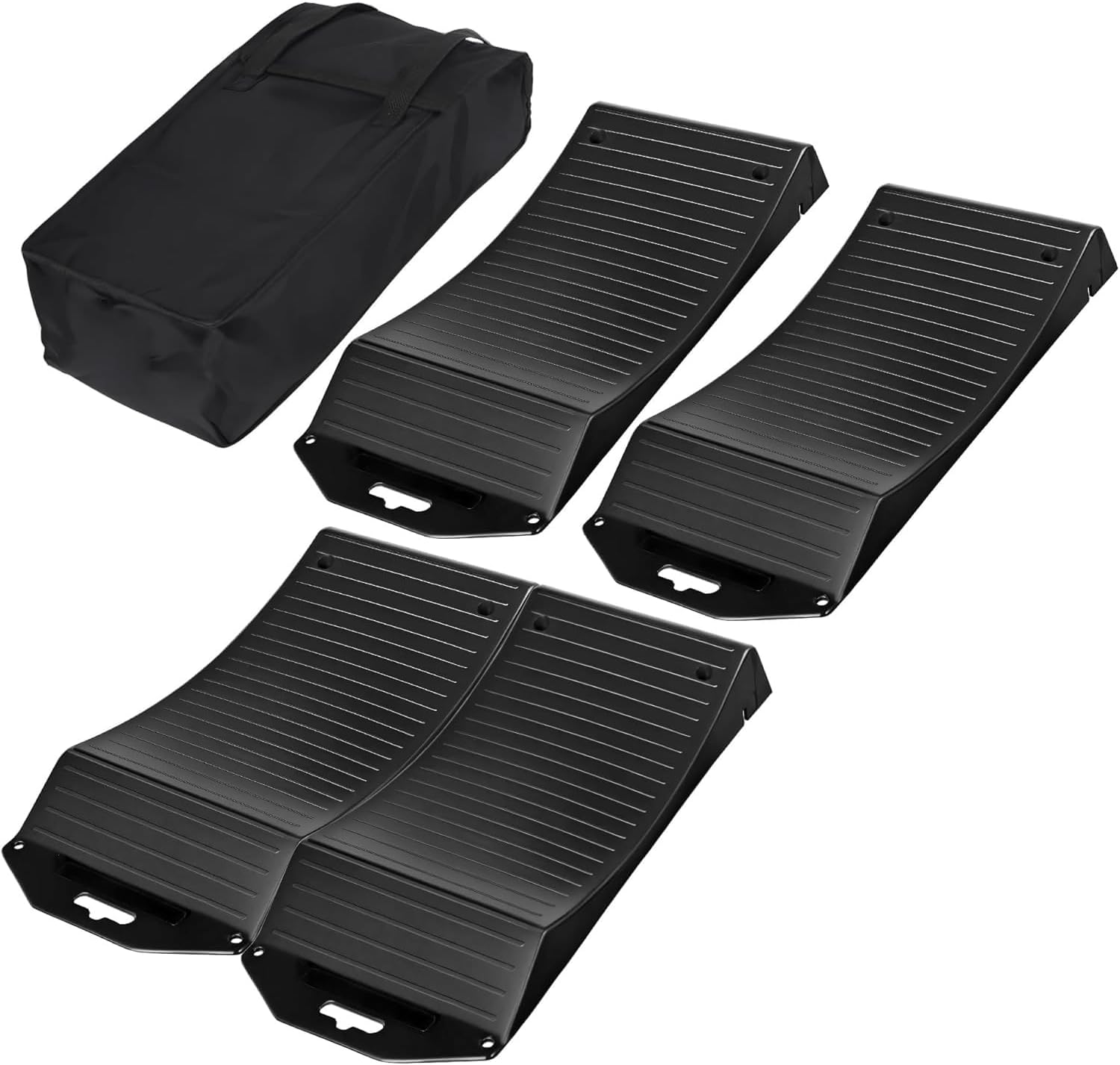 BIG RED AGT18PLR Tire Saver Ramps Anti-Slip Pads Design, 4 Pack Car Tire Wheel Ramps with Carrying Bag for Flat Spot and Flat Tire Prevention, Tire Savers for Storage, Easy to Store